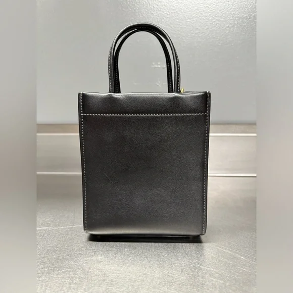 EUC Coach Cashin Mini Tote Crossbody Black Brass - Picture 5 of 14